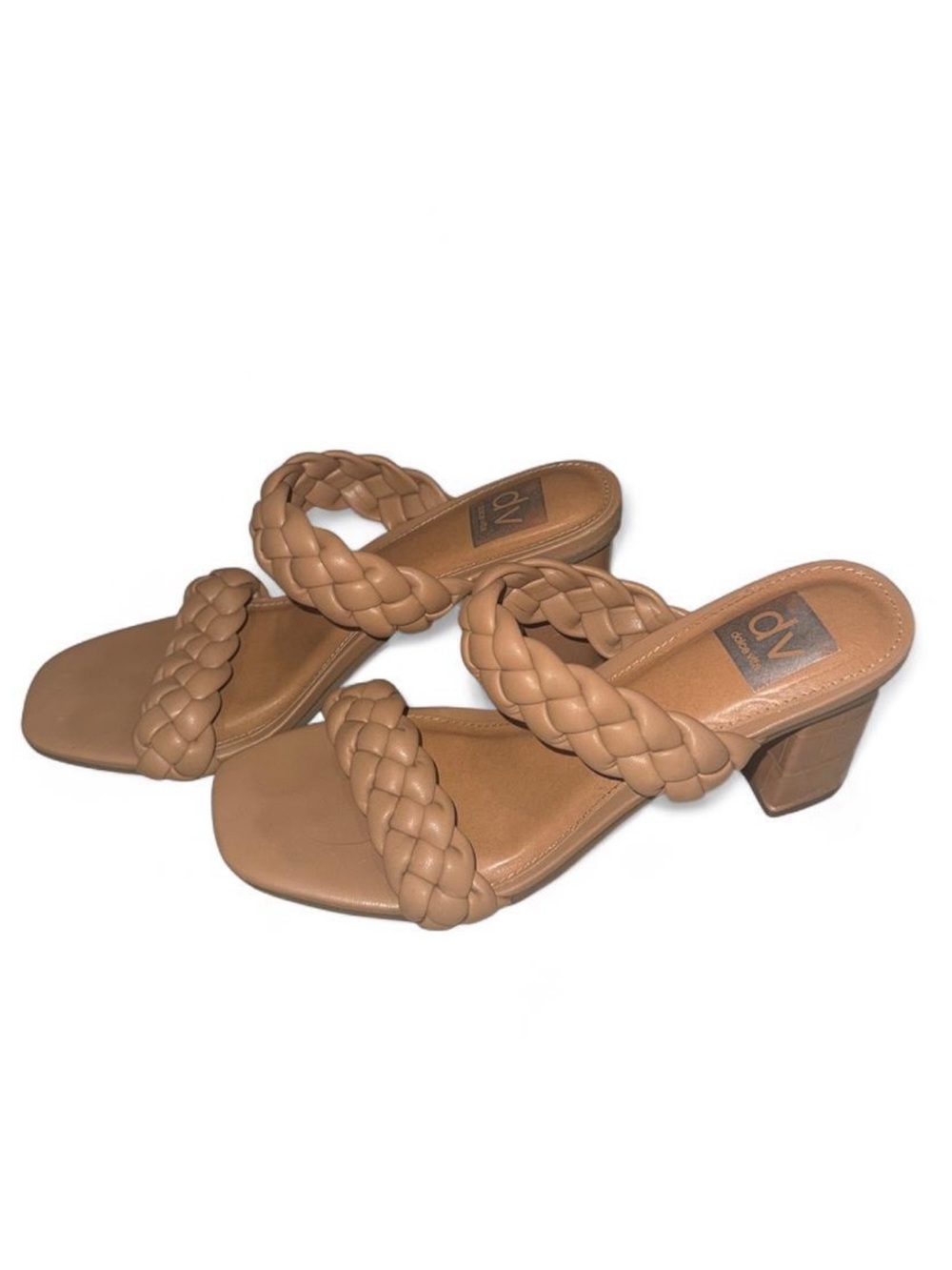 DV by Dolce Vita Braided Tan Block Heel Sandals